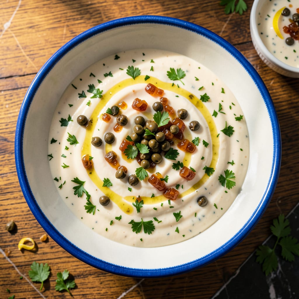 Comprehensive tartar sauce recipe with relish visual reference