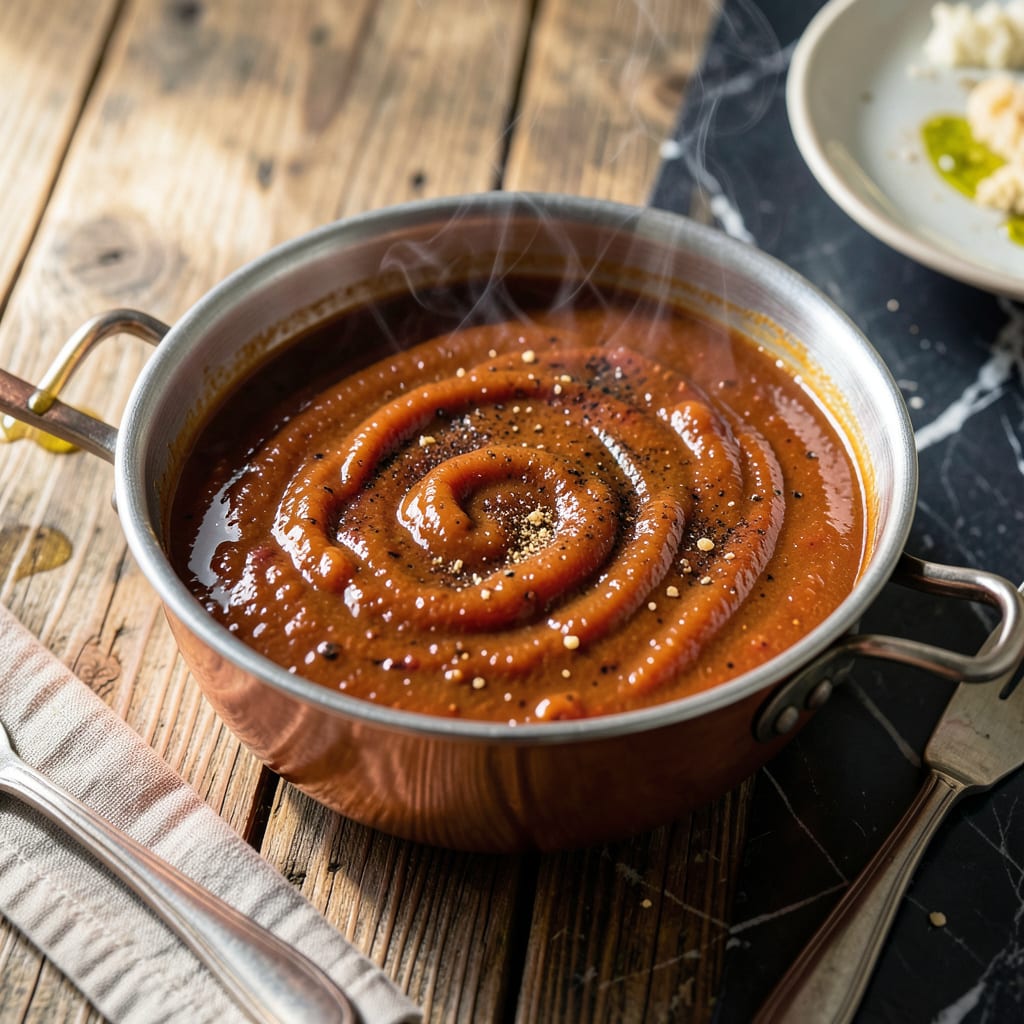 Visual representation of Tomato Sauce Based BBQ Sauce Recipe: Sweet and Smoky Depth for Grilling