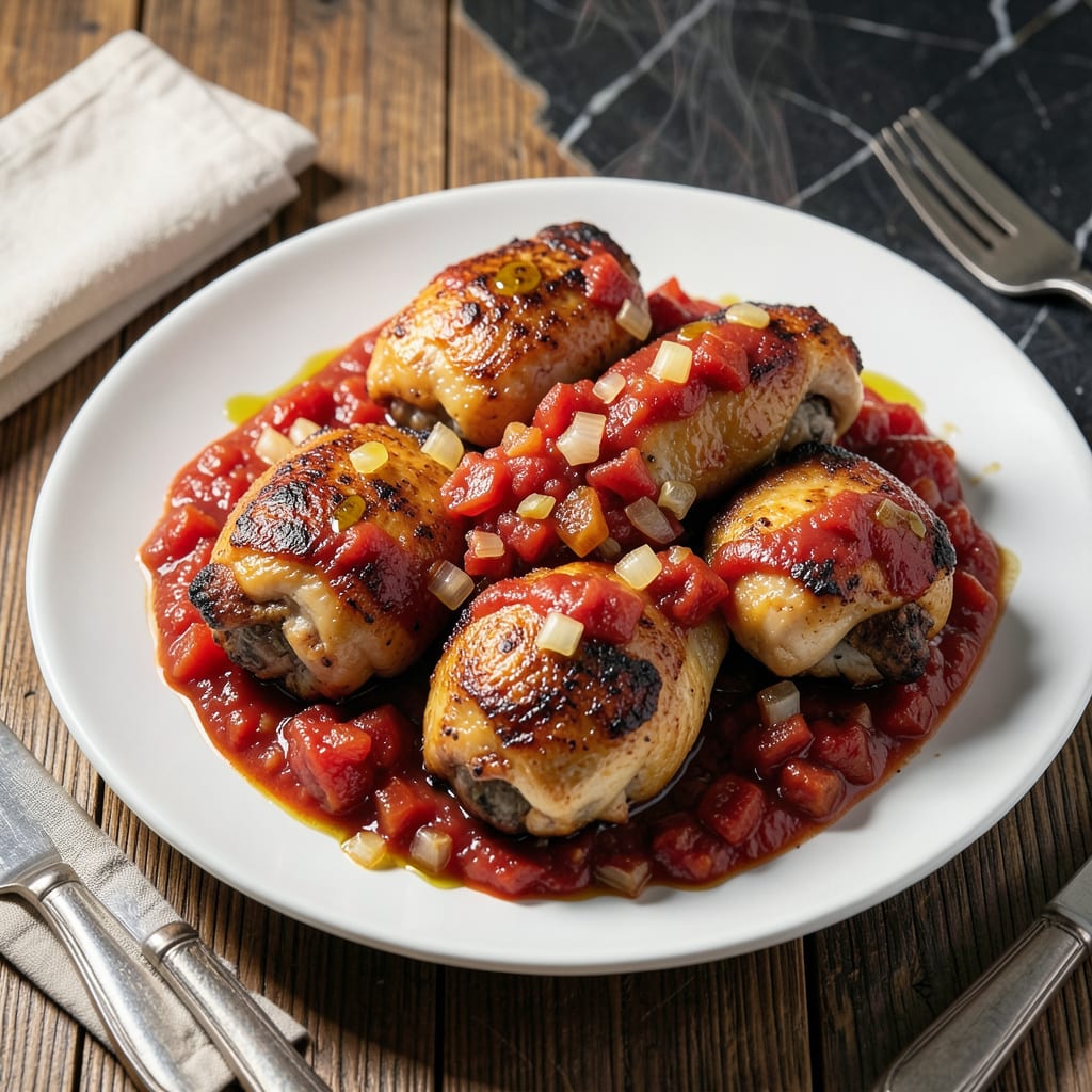 Tomato Sauce Chicken Recipe: Simmered in Rich Herb Infused Tomato Base detailed visual guide
