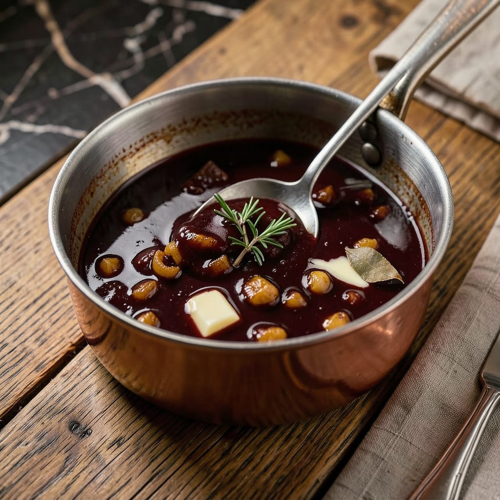 Comprehensive Traditional Bordelaise Sauce Recipe: Rich Red Wine Reduction for Steakhouse Elegance visual reference