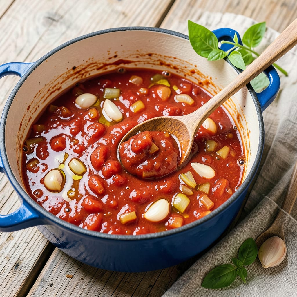valentinos sicilian sauce recipe illustration with key details