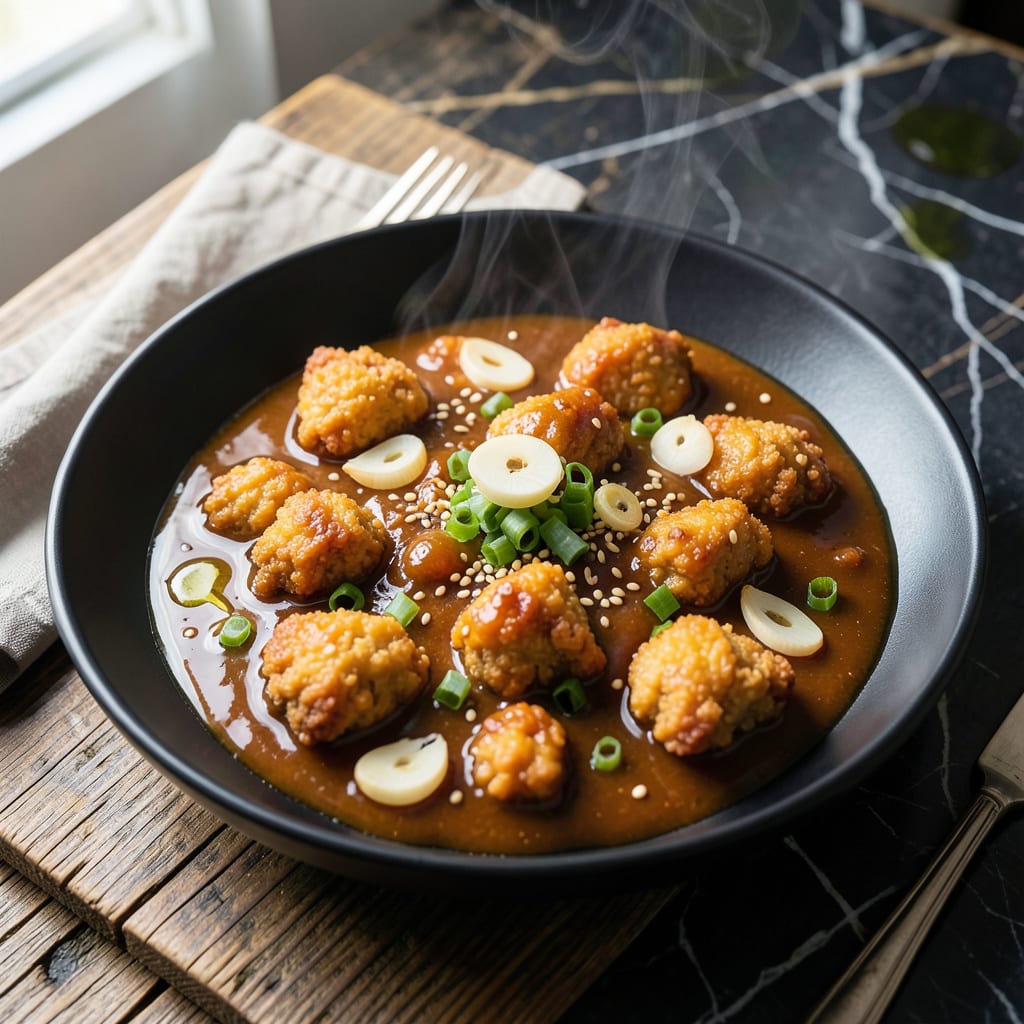 Vegan Orange Chicken Sauce Recipe: Sweet and Sticky Citrus Glaze example with annotations