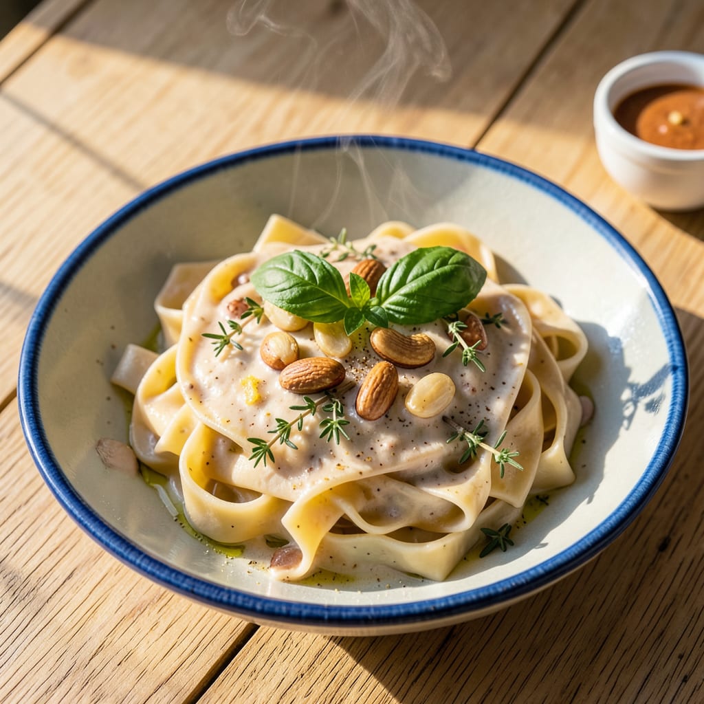 Complete Vegan Pasta Sauce Recipe No Tomatoes: Creamy Garlic Herb Bliss Without the Red overview image