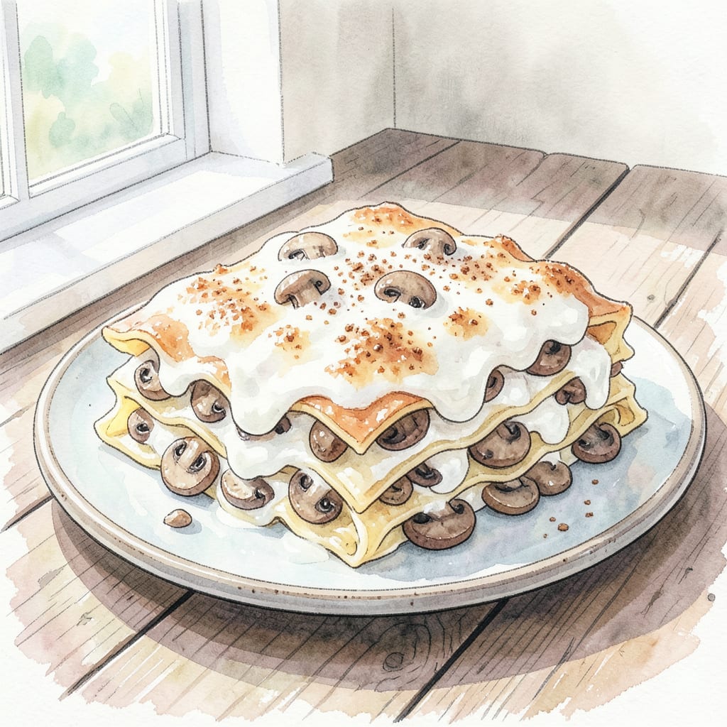 Vegetarian Lasagna Recipe with White Sauce: Creamy Layers of Pasta Perfection example with annotations