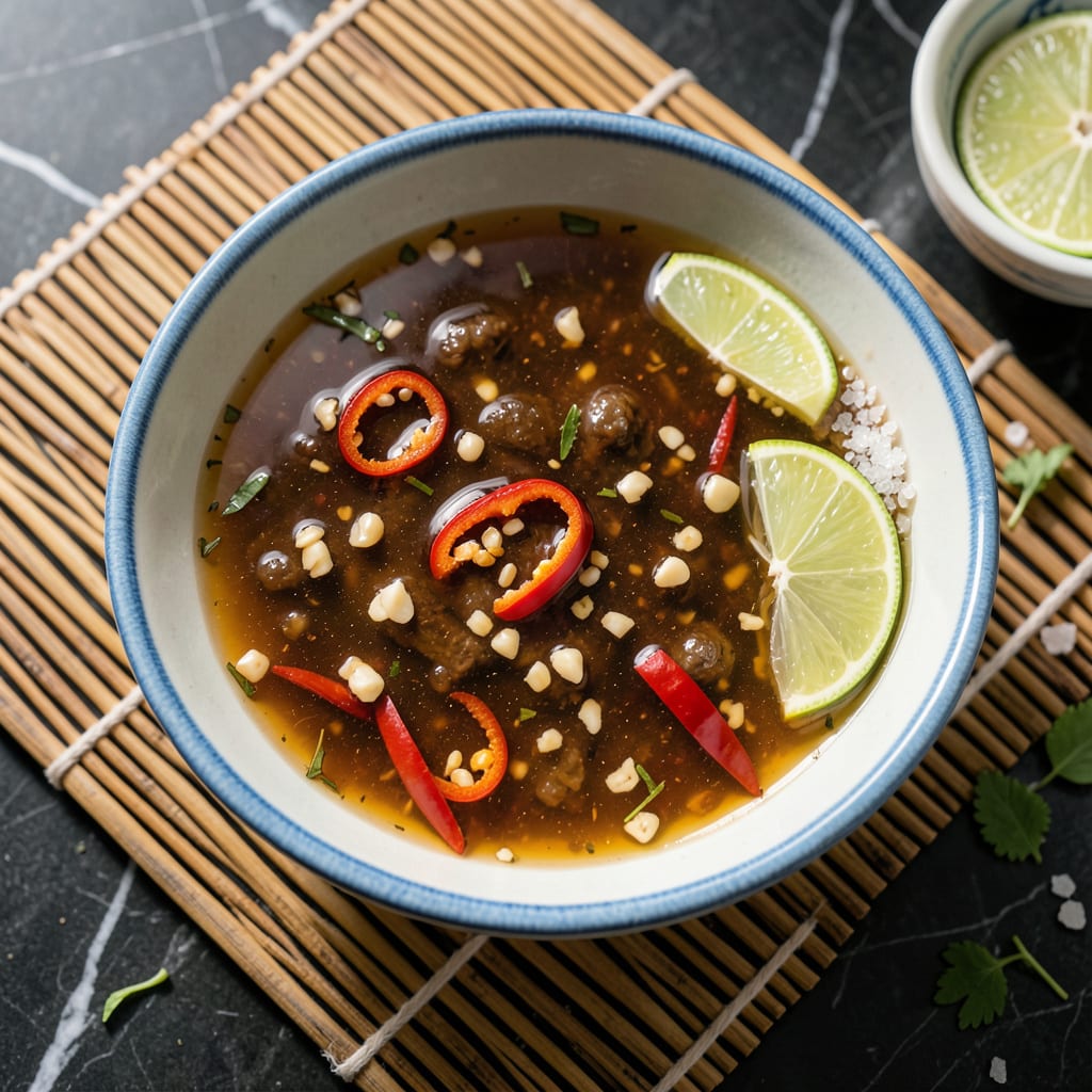 Vietnamese Fish Sauce Dipping Sauce Recipe: Authentic Nuoc Cham for Spring Rolls example with annotations