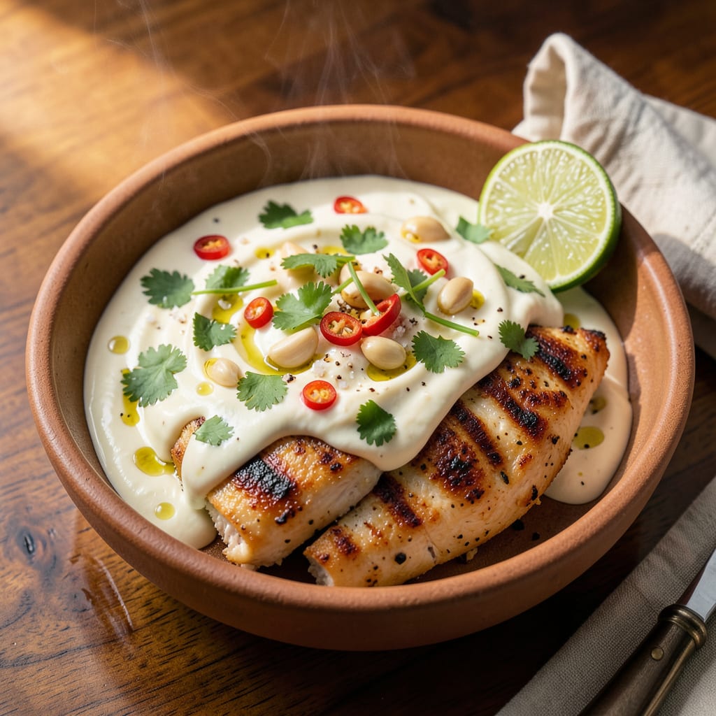Viva Chicken Sauce Recipe: Creamy Peruvian Inspired Green Goodness illustration with key details