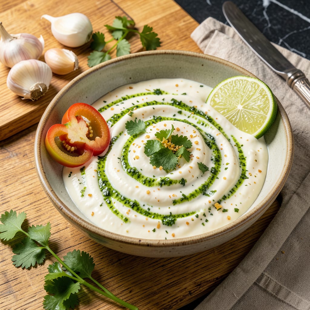 Complete wahoos green sauce recipe overview image