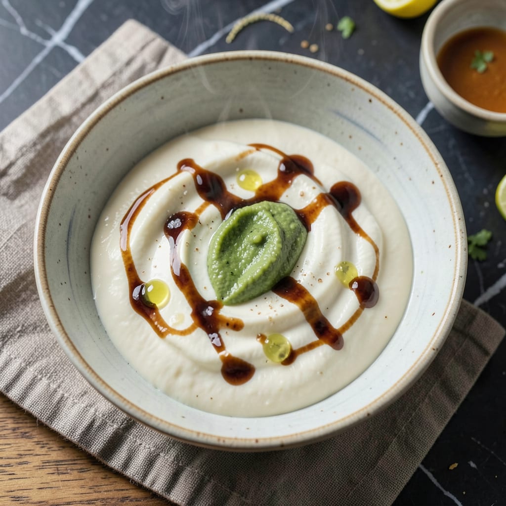 Wasabi Cream Sauce Recipe: Spicy Kick for Sushi and Dipping example with annotations