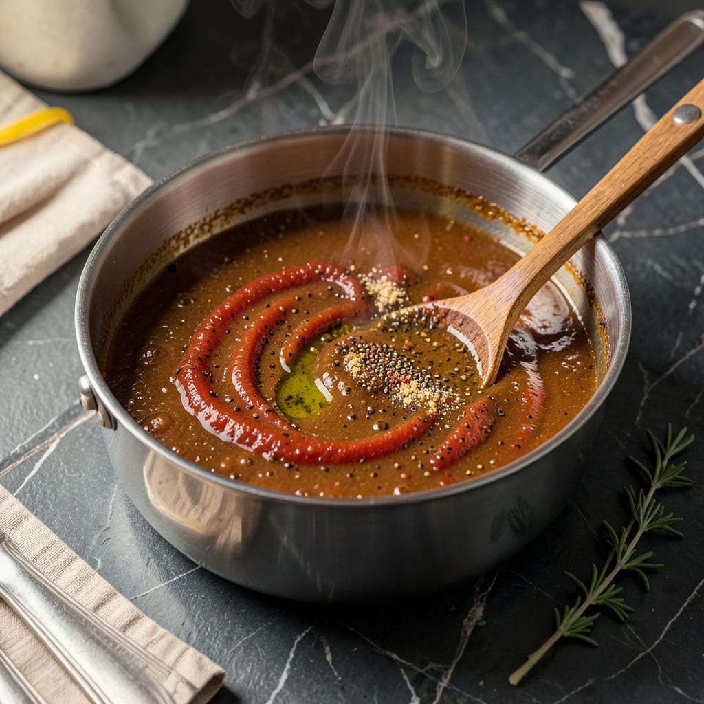 Comprehensive wet burrito sauce recipe visual reference