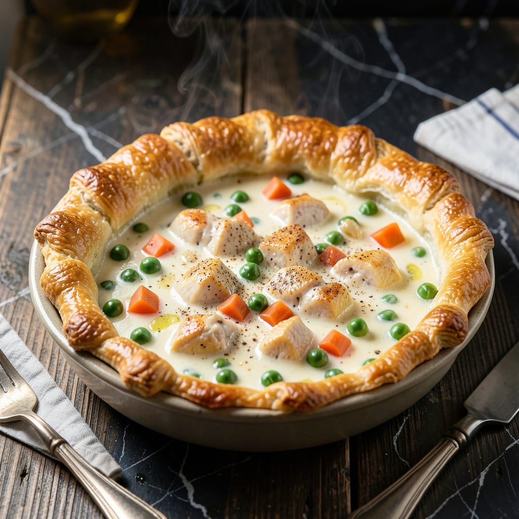 Complete White Sauce Recipe for Chicken Pot Pie: Velvety Base for Flaky Layers overview image