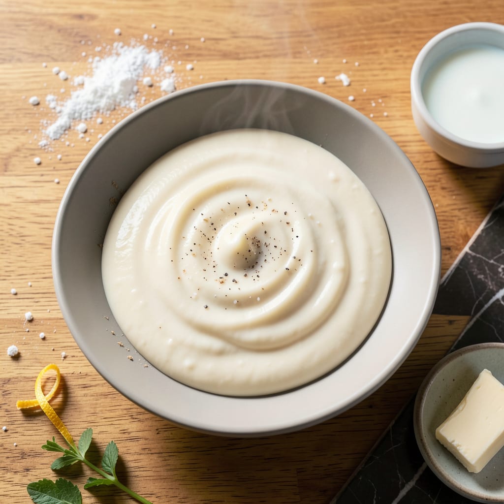Visual representation of White Sauce Recipe With Cornstarch: Smooth and Thick Every Time